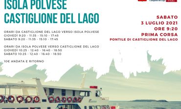 Nuovi orari dei traghetti fra Castiglione del Lago e Isola Polvese
