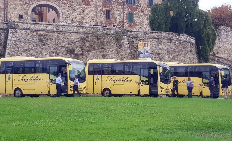 Presentata la nuova flotta Tiemme per il trasporto scolastico comunale di Castiglione