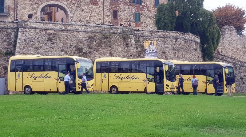 Presentata la nuova flotta Tiemme per il trasporto scolastico comunale di Castiglione