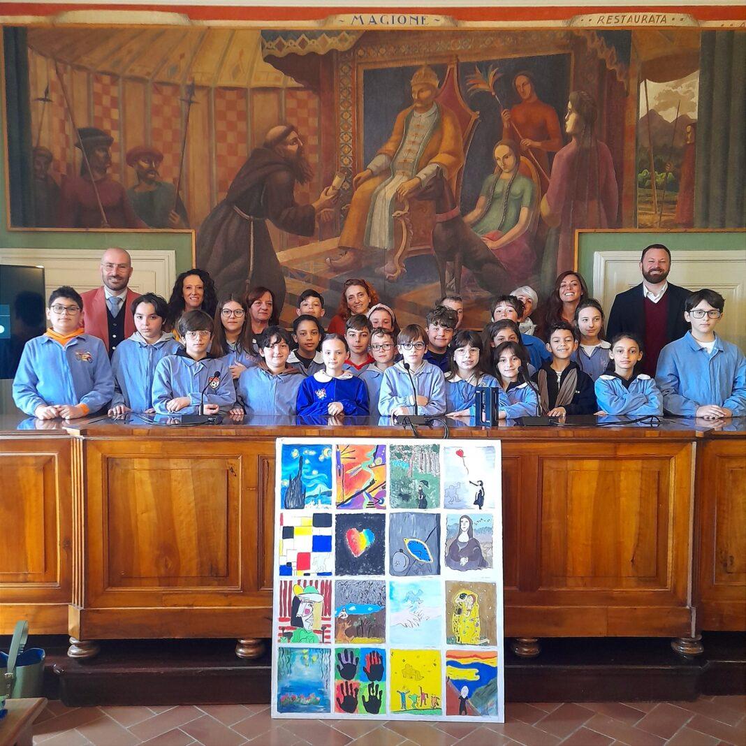 Riconoscimento in Comune alla classe 4^ B della scuola primaria Magione Riconoscimento in Comune alla classe 4^ B della scuola primaria Magione