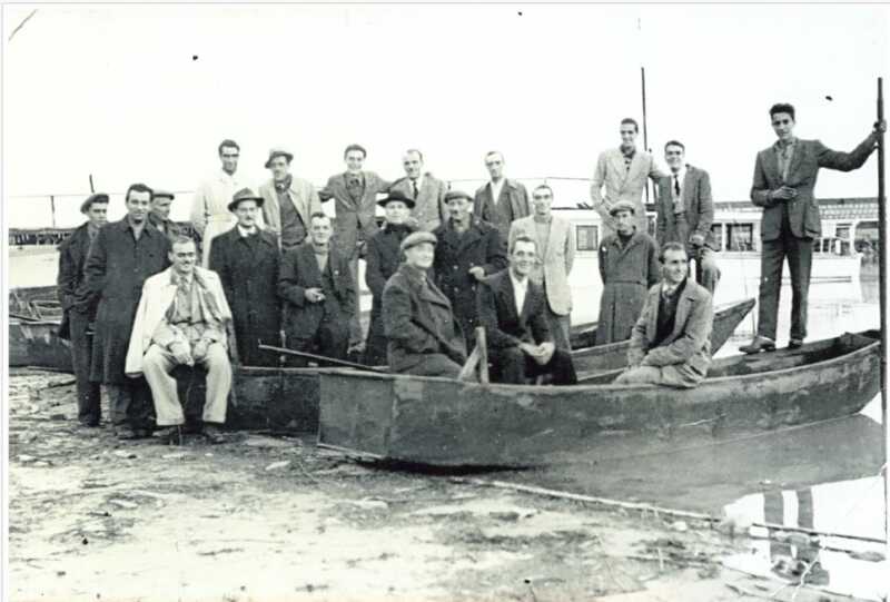Pescatori di Castiglione del Lago inizio anni '60