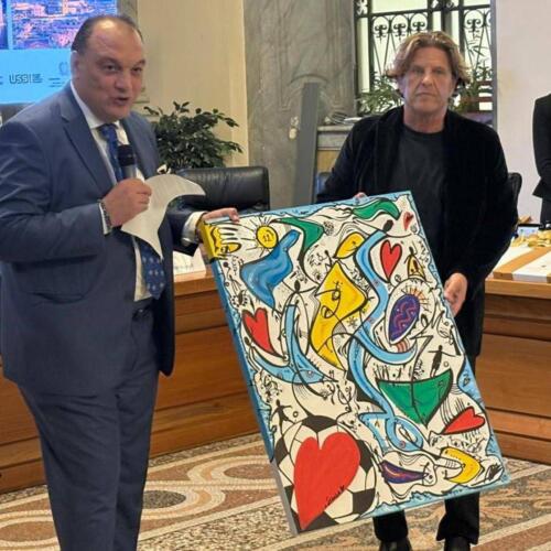 Mihajlović nel ‘cuore’ di tutti, premio alla memoria e opera d’arte di Benito Macerata